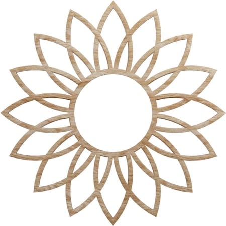 Ekena Millwork Daisy Wood Fretwork Pierced Ceiling Medallion, Red Oak, 18"OD x 6 1/4"ID x 3/8"T CMWP18X18X0375DARO
